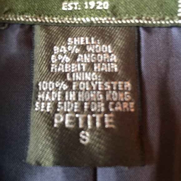 Eddie Bauer Angora Rabbit Hair Wool Blend Blazer Petite Tailored Jacket Charcoal - Picture 9 of 16